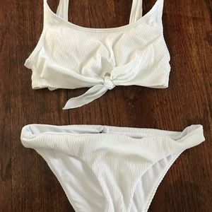 White tie bikini